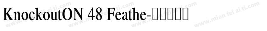 KnockoutON 48 Feathe字体转换
